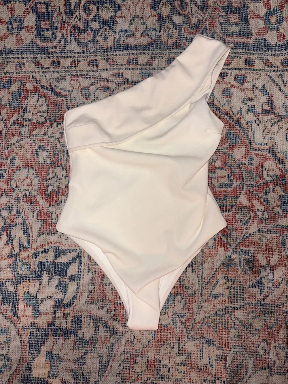 Haight Maio Maria Crepe One Piece Swimsuit in Off White SZ L NWT